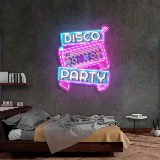 Disco Party Led Neon Acrylic Artwork - Neonzastudio