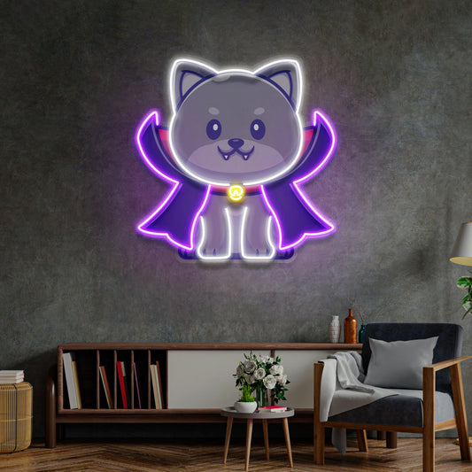 Dracula Dog LED Neon Sign Light Pop Art - Neonzastudio