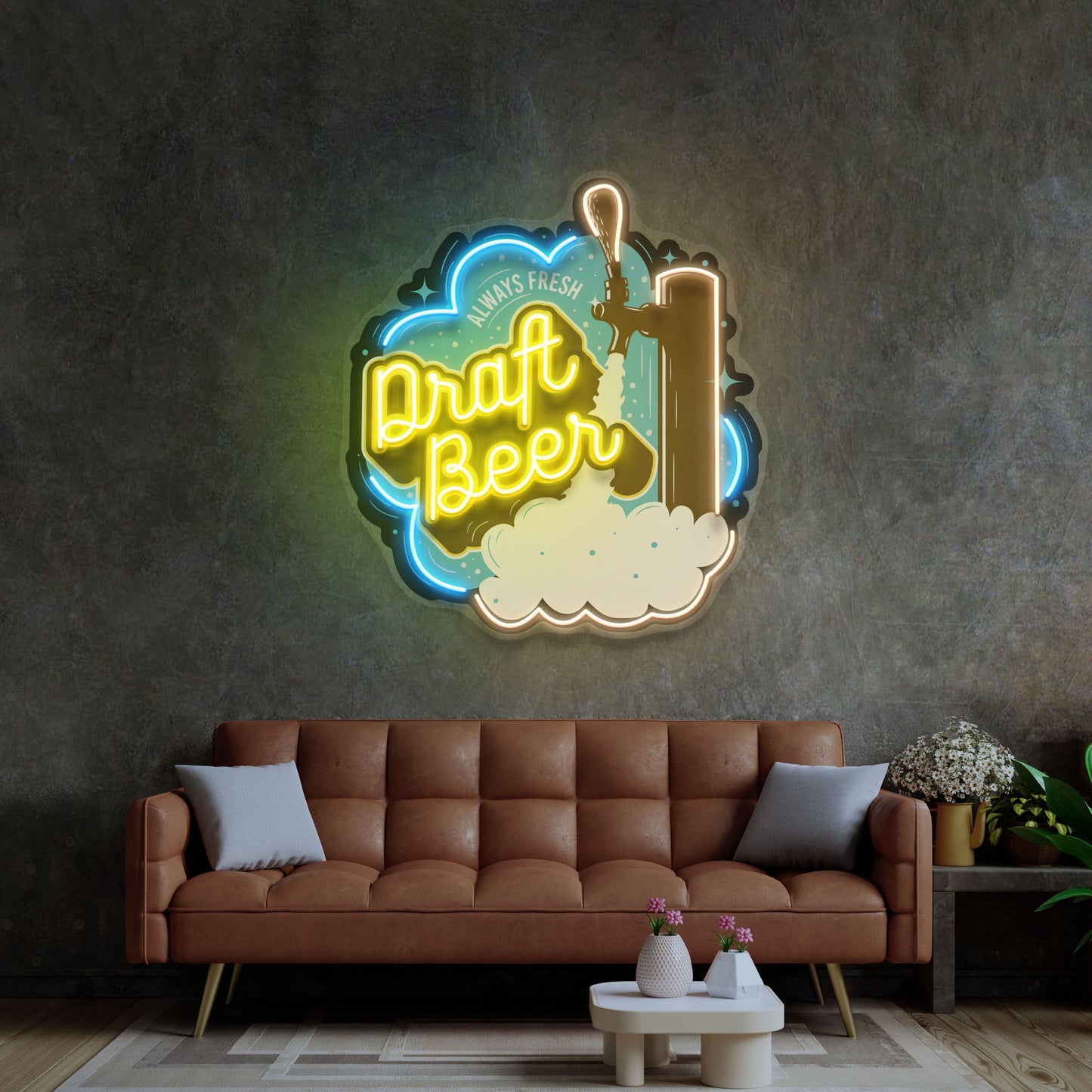 Draft Beer LED Neon Sign Light Pop Art - Neonzastudio