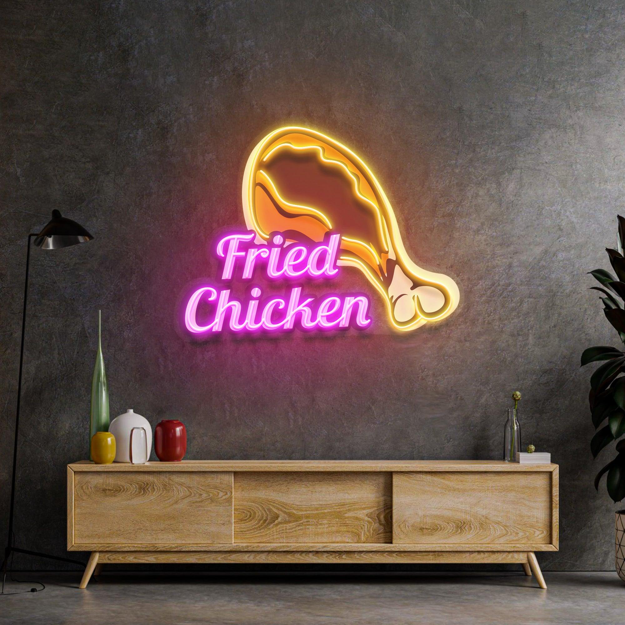 Fried Chicken Led Neon Acrylic Artwork – Neonzastudio