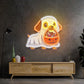 Ghost Dog With Pumpkin LED Neon Sign Light Pop Art - Neonzastudio