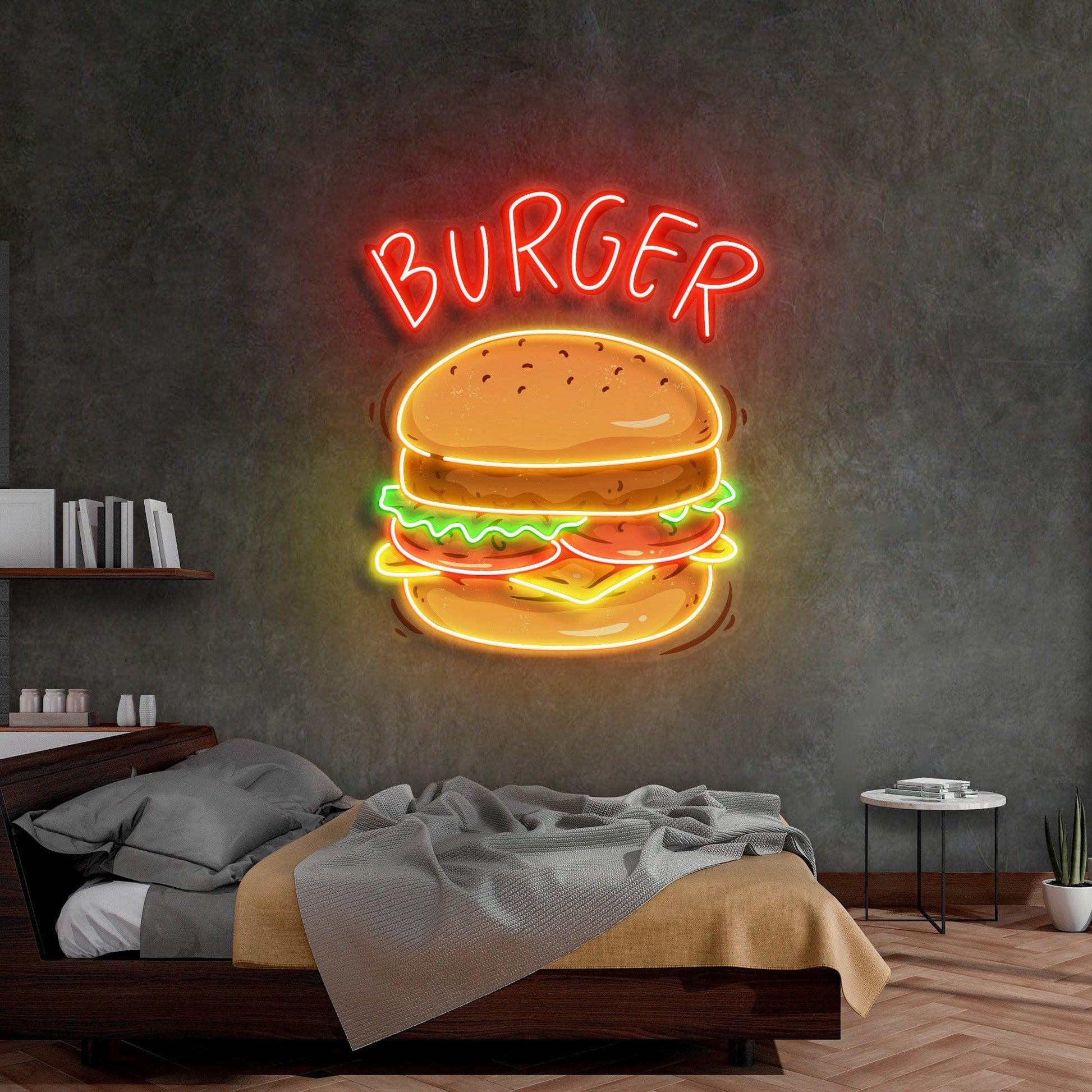 Hamburger Led Neon Acrylic Artwork - Neonzastudio