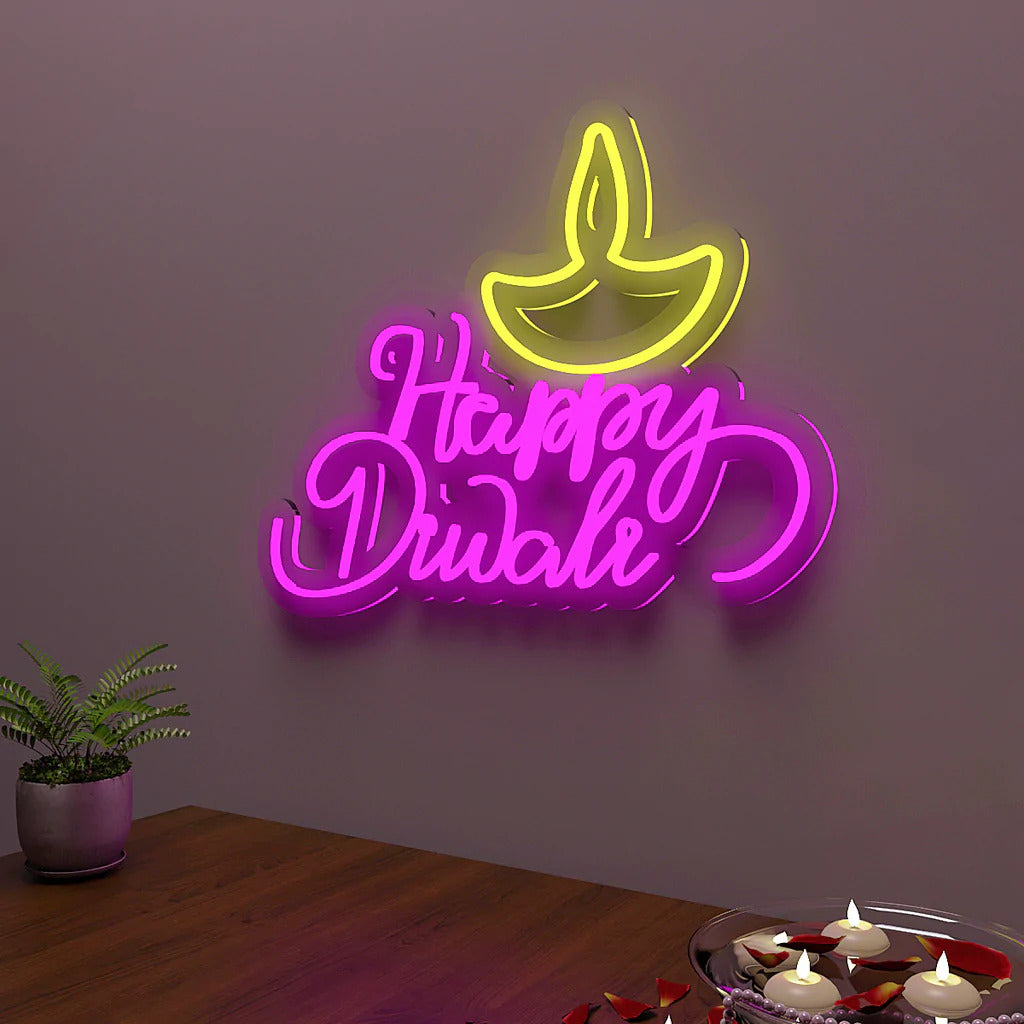 Happy Diwali Neon LED Light - Neonzastudio