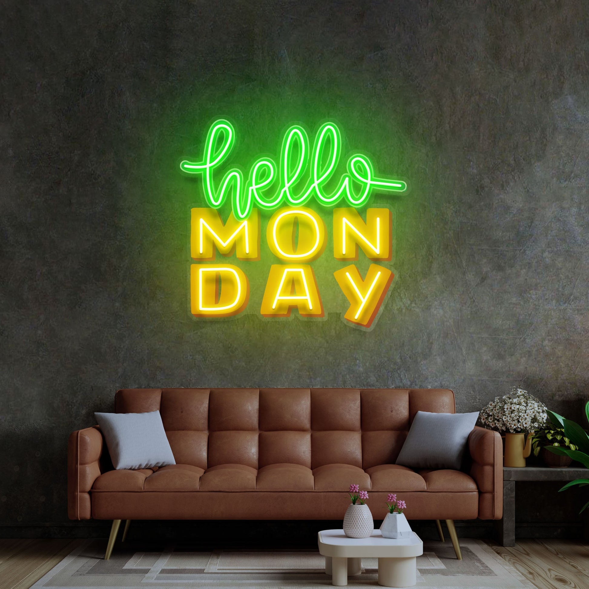 Hello Monday LED Neon Sign Light Pop Art - Neonzastudio