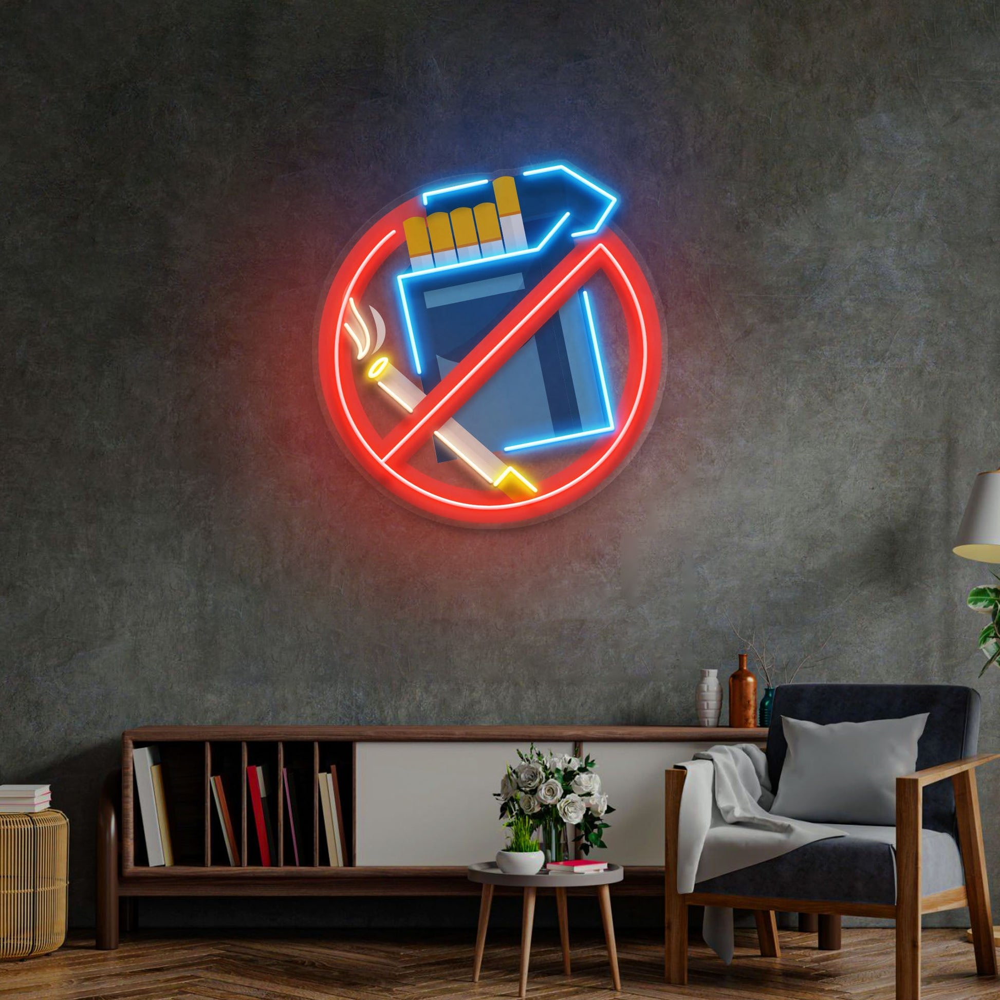 No Smoke LED Neon Sign Light Pop Art - Neonzastudio
