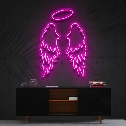 Buy Angel Wings Neon Light, Led Light Up Sign, Home Bar Pub Party  Decoration, Wall Decor, Store Shop Signage Online India – acrylicsheetsindia