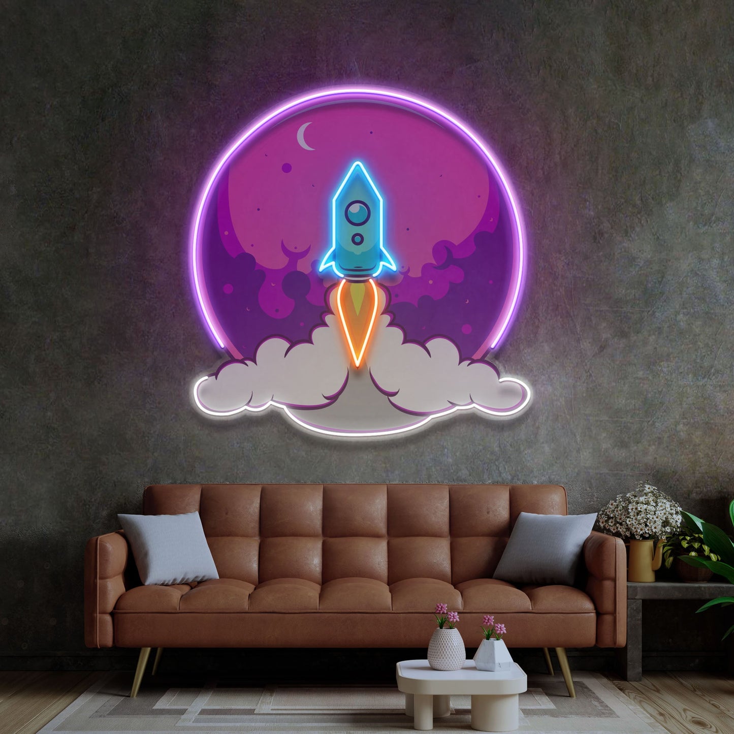 Rocket Launch LED Neon Sign Light Pop Art - Neonzastudio