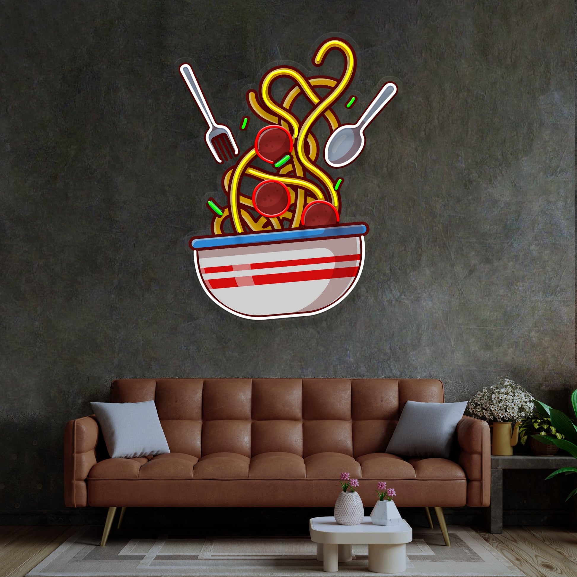 Spaghetti LED Neon Sign Light Pop Art - Neonzastudio