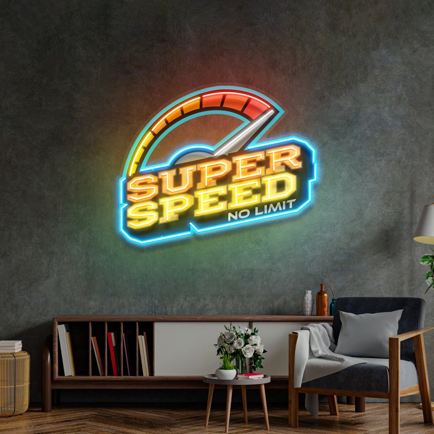 Super Speed LED Neon Sign Light Pop Art - Neonzastudio