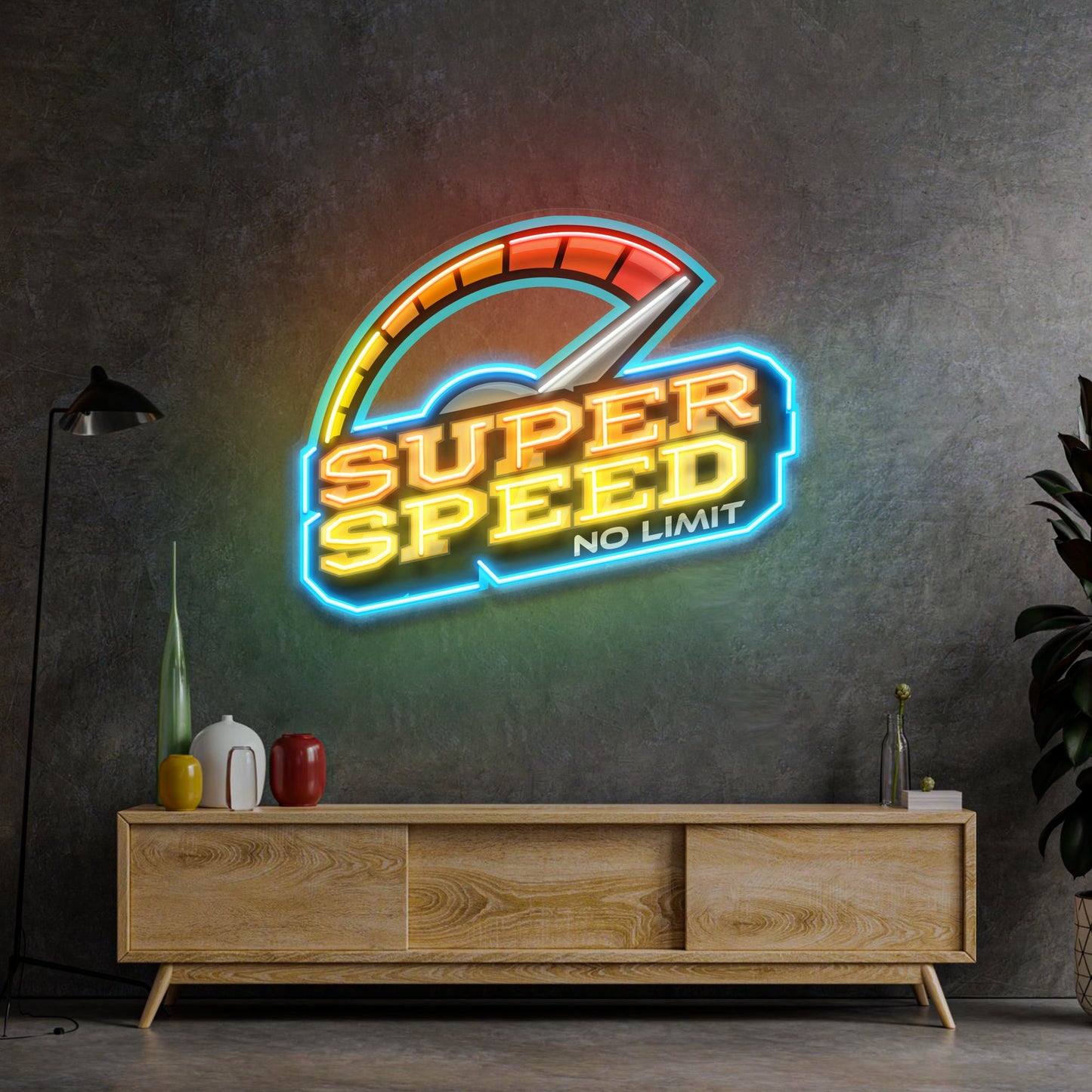 Super Speed LED Neon Sign Light Pop Art