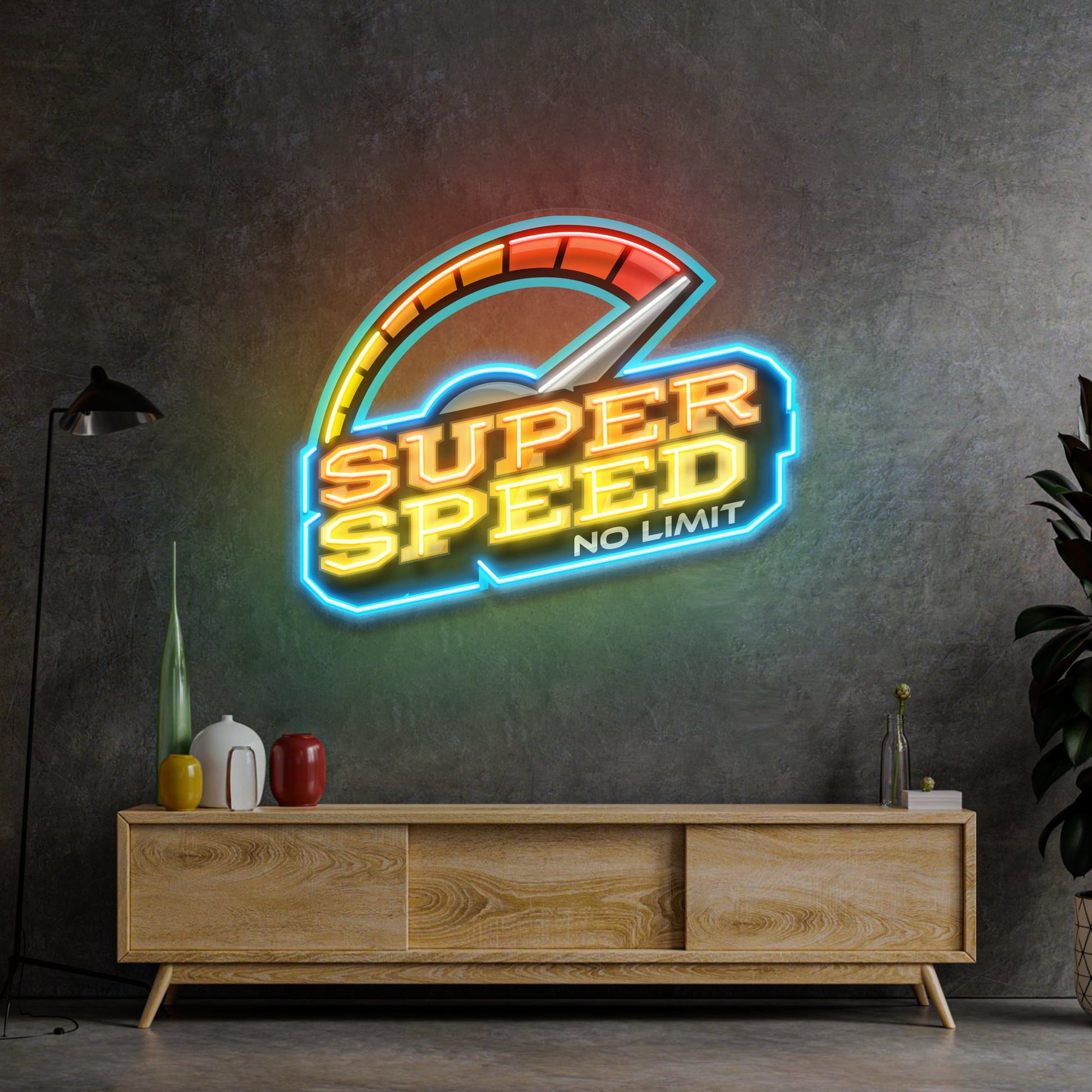 Super Speed LED Neon Sign Light Pop Art - Neonzastudio